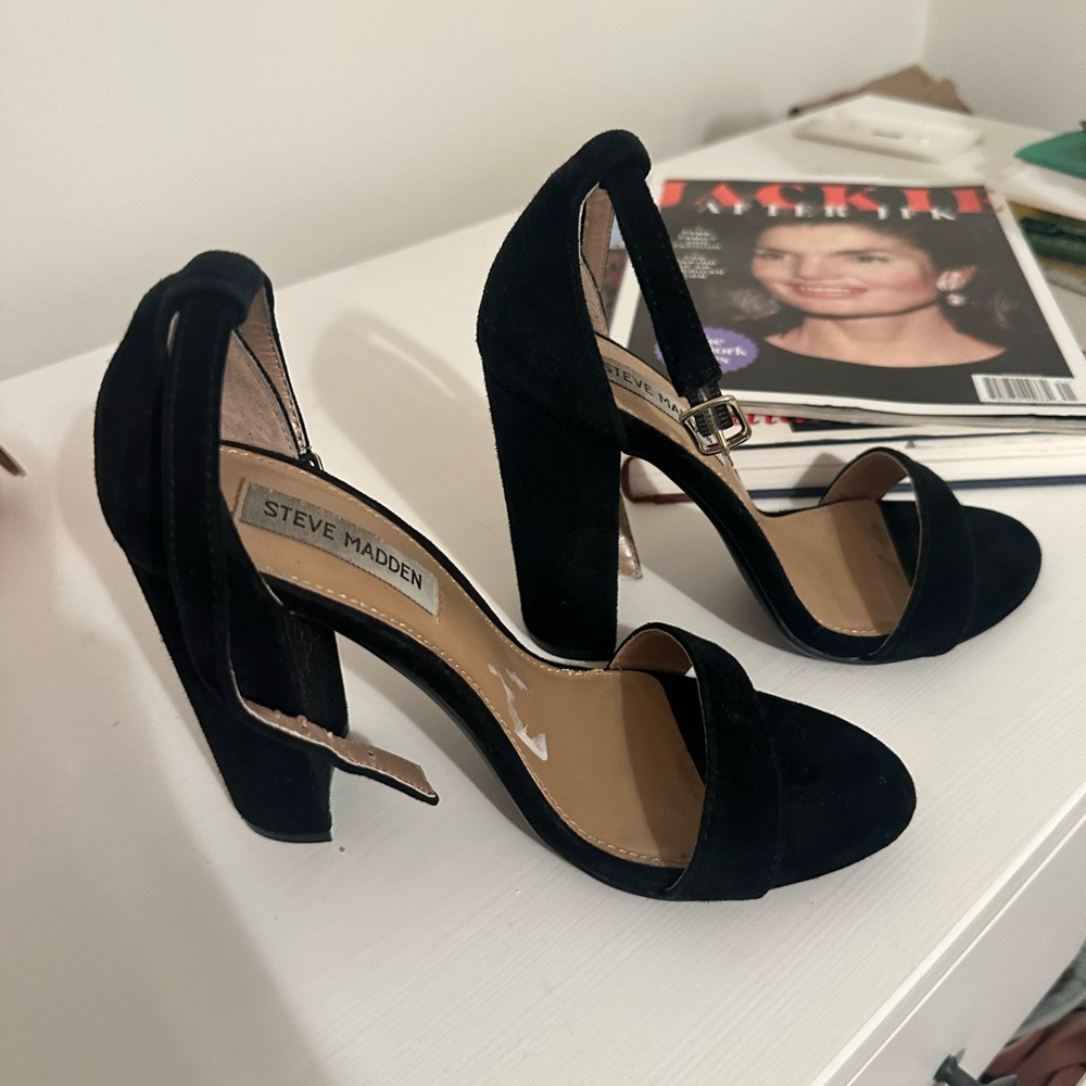 Steve Madden Suede Black Women's Heels